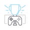 gameplay line icon, outline symbol, vector illustration, concept sign