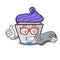 Gamer blueberry cupcake mascot cartoon