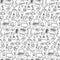 Gamer doodle seamless pattern