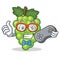 Gamer green grapes mascot cartoon