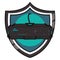 Gamer keyboard device Shield emblem