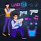 Gamer in laser tag vector player character gaming in lasertag with gun shooting in aim illustration set of people