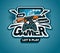 Gamer logo cool print or sticker illustration creative design