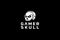 Gamer skull logo with skull image wearing headphone as the icon