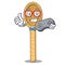 Gamer wooden spoon mascot cartoon