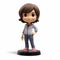 Gamercore Style Figurine Of A Girl With Brown Hair