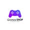 games store logo icon design template. game shop icon design