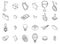 Gamification icons set vector outine