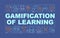 Gamification of learning word concepts dark blue banner