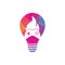 Gaming fire bulb shape concept logo icon