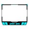 Gaming frame overlay for the live streamer. Gamer overlay for live streamers. Black and cyan color stylish live gaming overlay