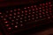 Gaming glowing  led keyboard. Shallow depth of field