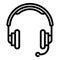 Gaming headset icon, outline style