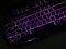 The gaming keyboard shines with multi-colored keys