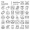 Gaming line icon set, video games symbols collection, vector sketches, logo illustrations, gaming devices signs linear