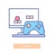 Gaming - modern colorful line design style icon