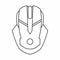 Gaming mouse icon, outline style