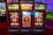 Gaming slot machines in a casino