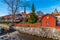 Gamla stan quarter and cathedral in Vasteras, Sweden