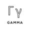 Gamma Greek alphabet design trendy