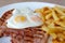 Gammon, egg, chips