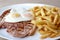 Gammon egg and chips