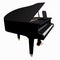 Gand piano isolated on a White