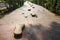 Gandhi memorial steps and stone