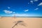 Gandia Beach sand in Mediterranean Sea of Spain