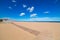 Gandia Beach sand in Mediterranean Sea of Spain