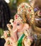 Ganesh ,elephant god, figure closeup