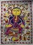 Ganesh or Gajanan hand painted by Old women at Madhubani Painting.North Bihar