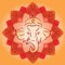 Ganesh Head on Lotus Mandala Background