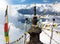 Ganesh Himal with stupa and prayer flags