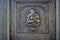 Ganesh Idol embossed on silver door of Karni Mata Rat temple  Deshnoke; Bikaner ; Rajasthan