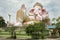 Ganesh statue pink color thai called Phra Pikanet at outdoor for people visit and respect praying at Lord Ganesha Park