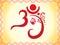 Ganesha based om text artistic template