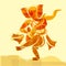 Ganesha dancing.