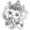 ganesha Drawing om symbol tattoo icon vector