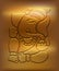 Ganesha - Metallic Golden Design