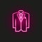 gang, criminal, costume neon style icon. Simple thin line, outline  of mafia icons for ui and ux, website or mobile