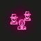 gang, criminal, godfather, mafia neon style icon. Simple thin line, outline  of mafia icons for ui and ux, website or mobile