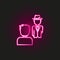 gang, criminal, gun, mafia neon style icon. Simple thin line, outline  of mafia icons for ui and ux, website or mobile