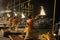 Ganga aarti at varanasi uttar pradesh india