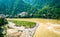 Ganga river flows throw Himalayas in Rishikesh,India