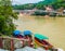 Ganga river flows throw Himalayas in Rishikesh,India