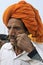 Ganga sagar island west bengal india on january 15th 2013: Elderly male pilgrim at the Ganga Sagar Mela, Sagar Island, West Bengal