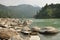 The Ganges, Indian sacred river near Rishikesh, India