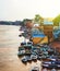 Ganges river aerial view in Varanasi, India