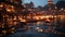 Ganges River reflecting the enchanting lights of countless Diwali lamp